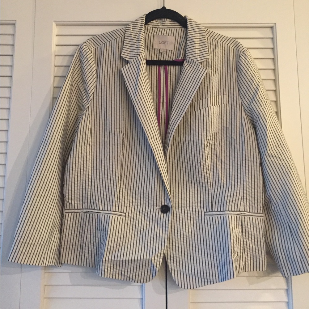 Loft Striped Blazer